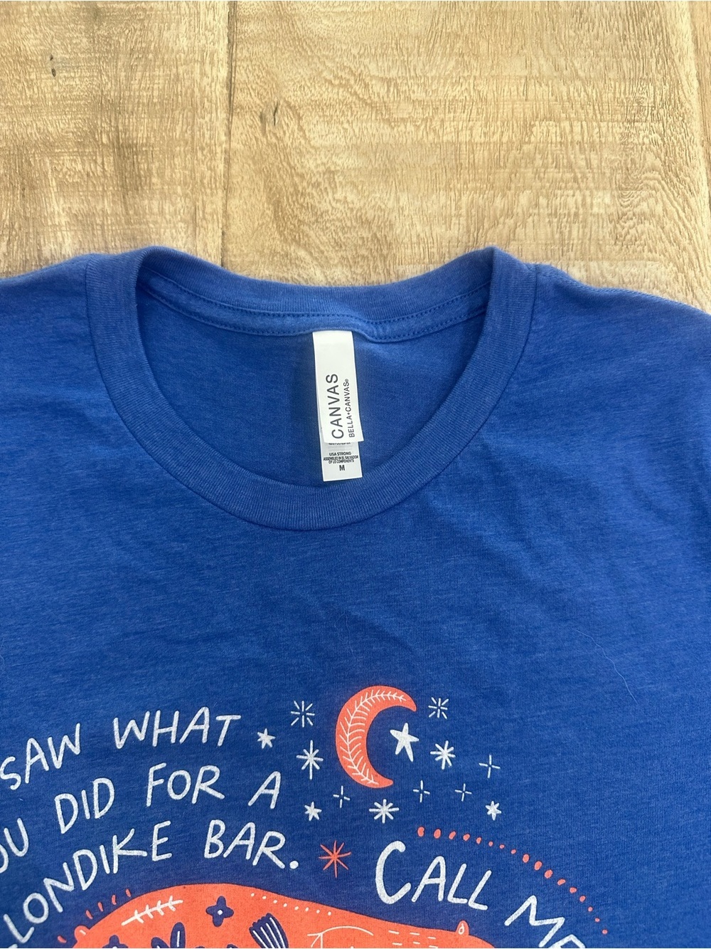 Smartass & Sass “Klondike Bar” Graphic Tee | Bella + Canvas | Heather True Royal - Picture 3 of 16